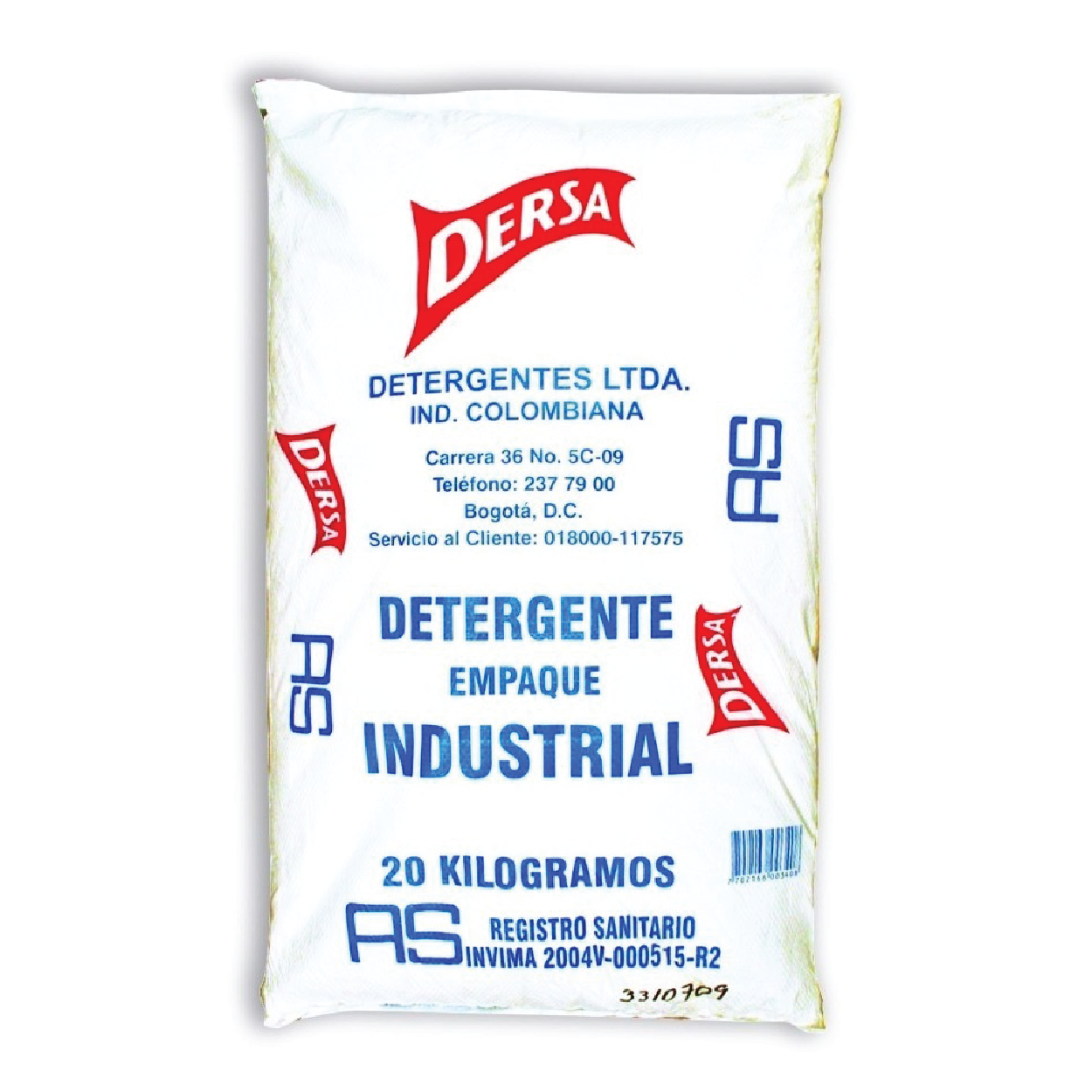 Detergente AS Dersa Bulto 20Kg