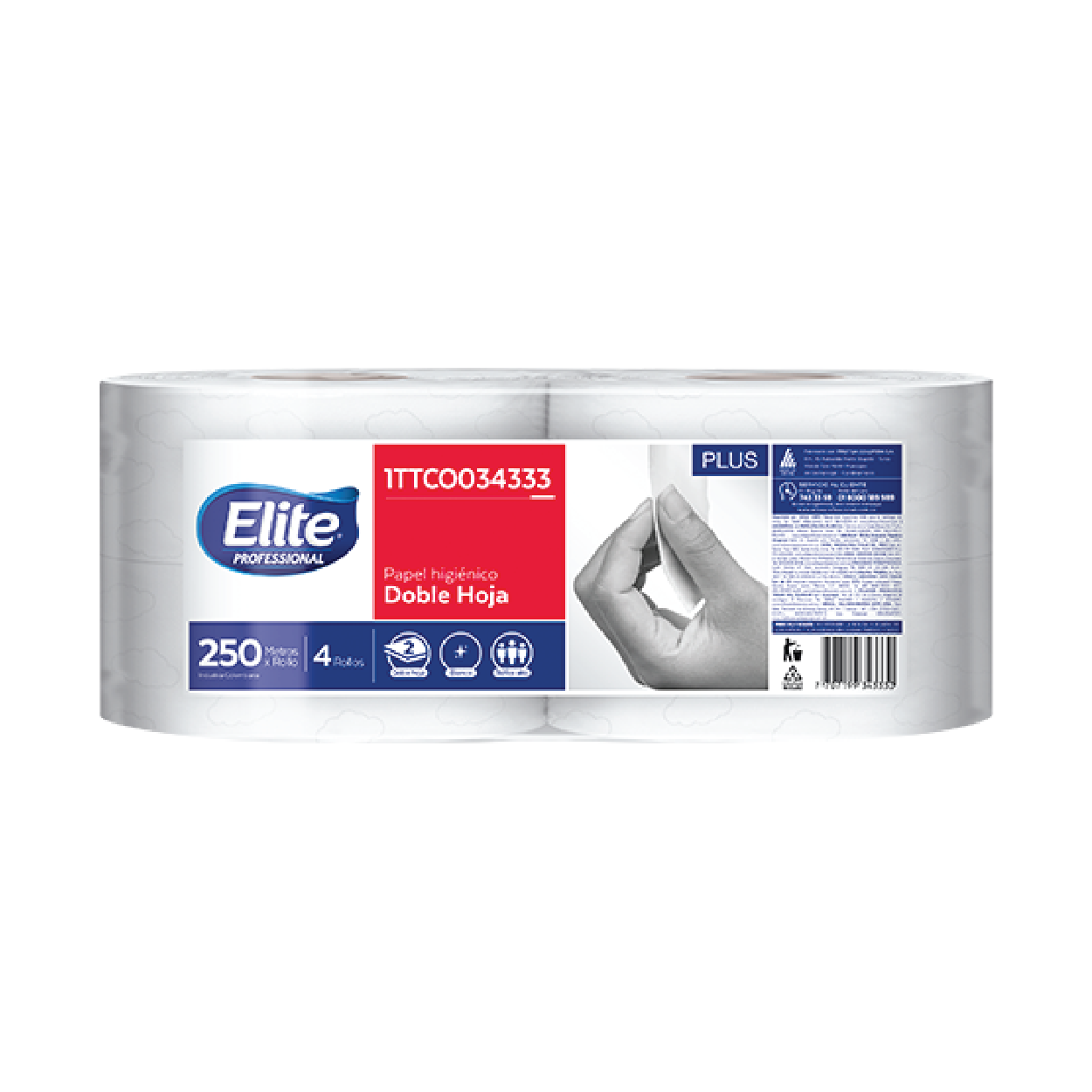 Papel Higiénico Elite Blanco DH 250 Mts