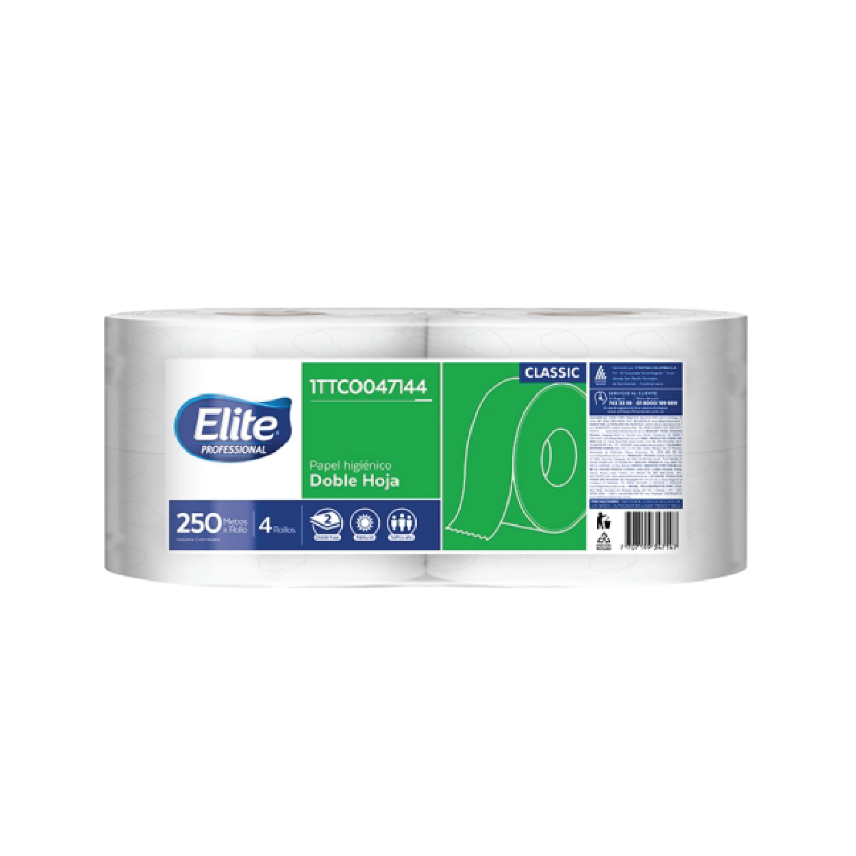 Papel Higiénico Elite Natural DH 250 Mts
