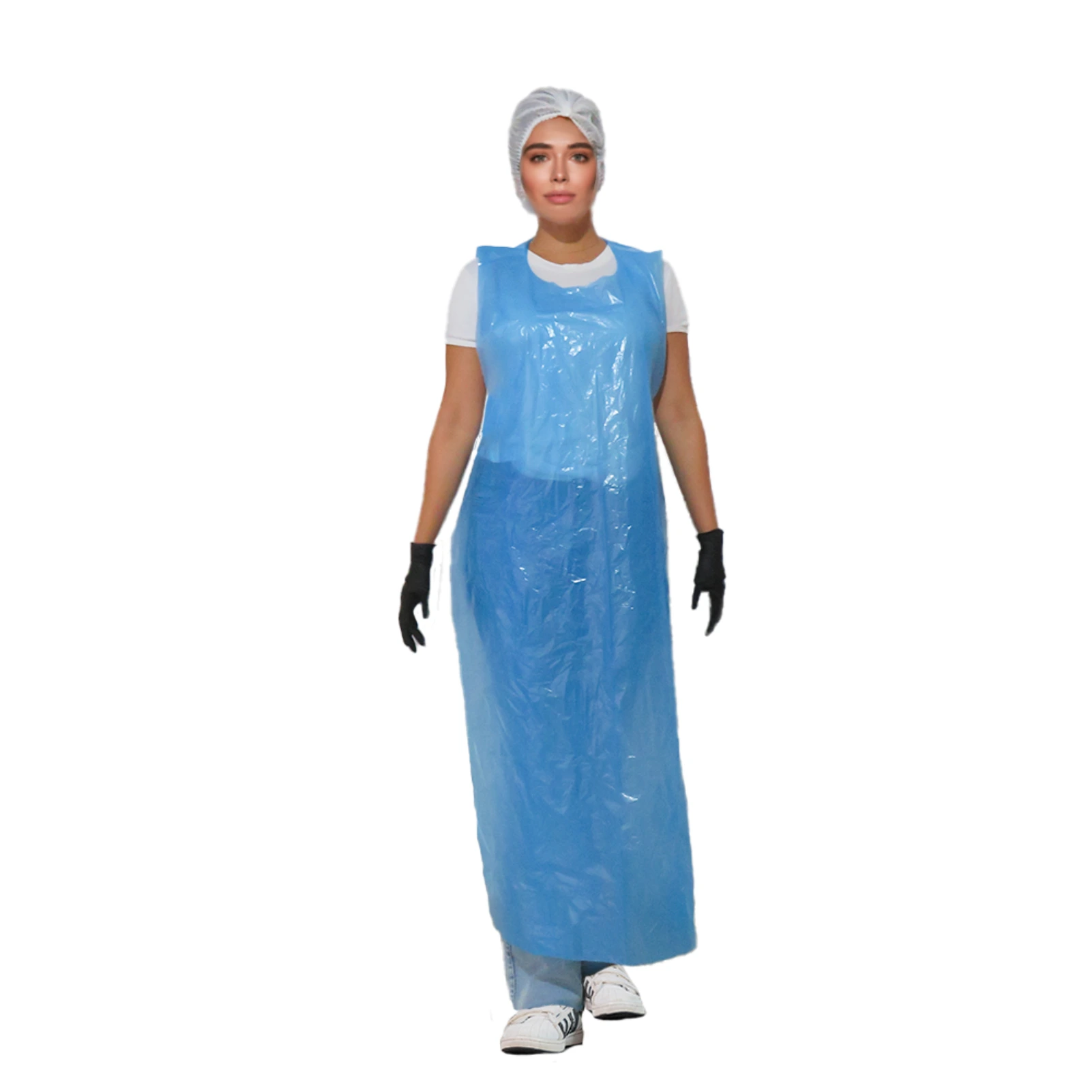 DELANTAL PLÁSTICO AZUL CLAY